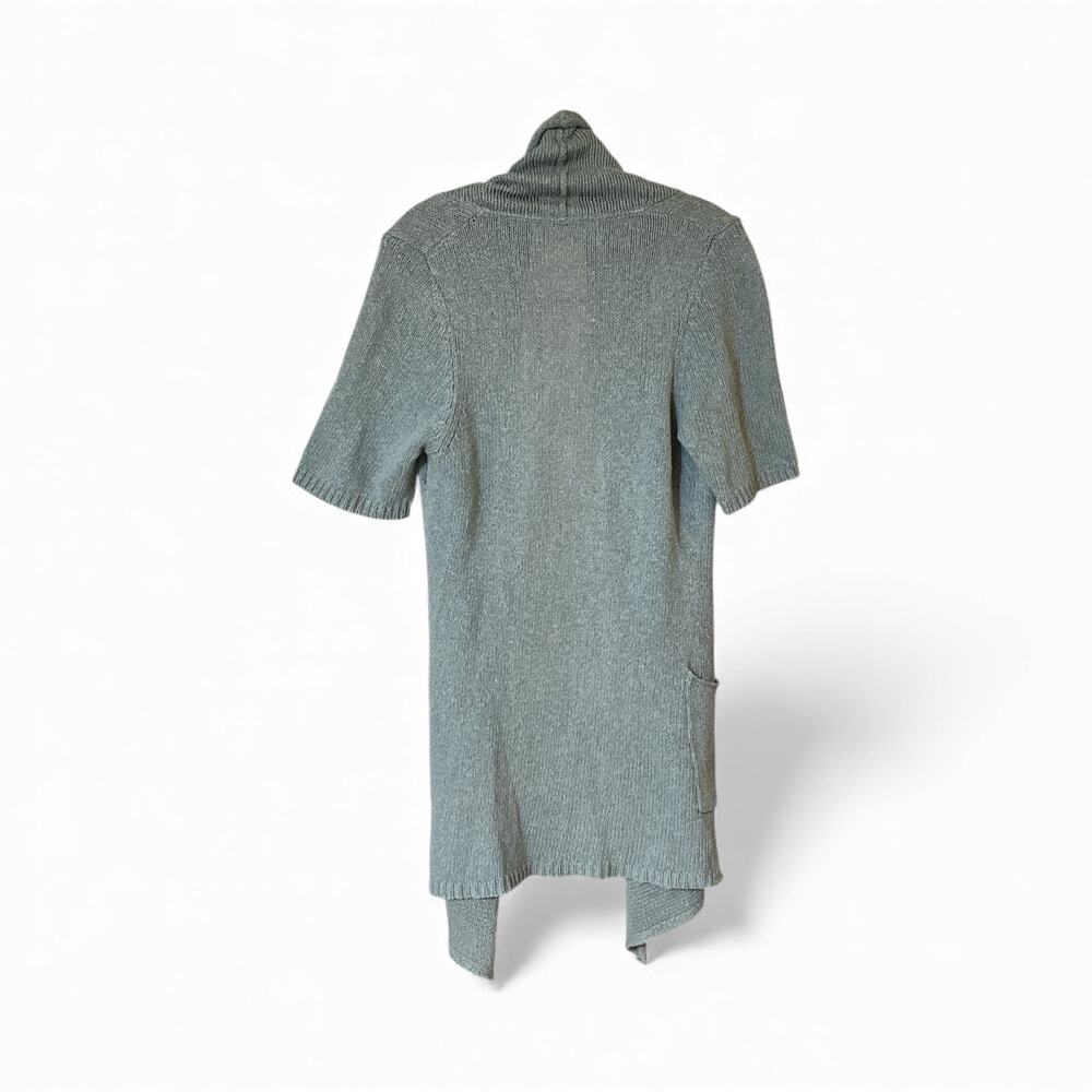 Anthropologie Sparrow Knit Open Front Pocket Cardigan Blue Small - Picture 2 of 9